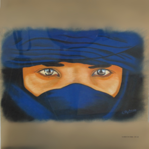 Voyage au coeur du desert – Stemm Artkin – Stéphanie R Peinture Touareg - Portrait au pastel 23x30 cm - Stemm'Artkin - Stéphanie R